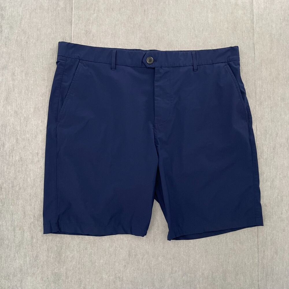 Greyson Shorts Adult 38 Blue Solid Performance Golf Stretch Pockets Mens